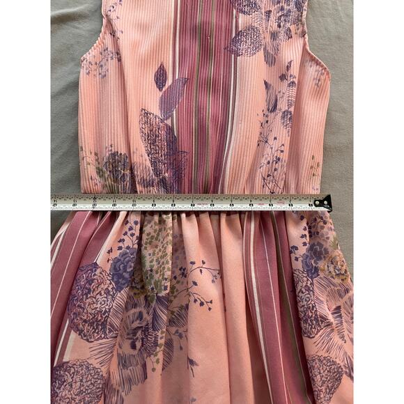 Vtg. Jennifer Gee Floral Sleeveless Tunic Style Top/ Mini Dress - Picture 2 of 9